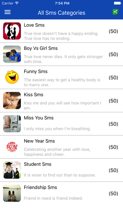 2018 Love Sms Messages screenshot 2
