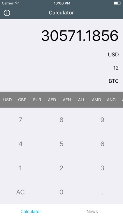 Bitcoin Calculator - Realtime