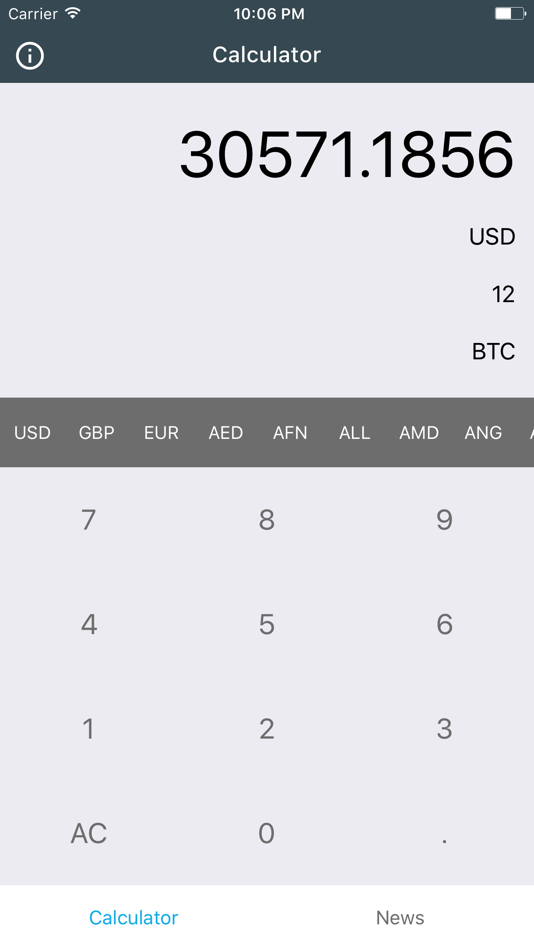 #1. Bitcoin Calculator - Realtime (iOS) 由: KF PUN
