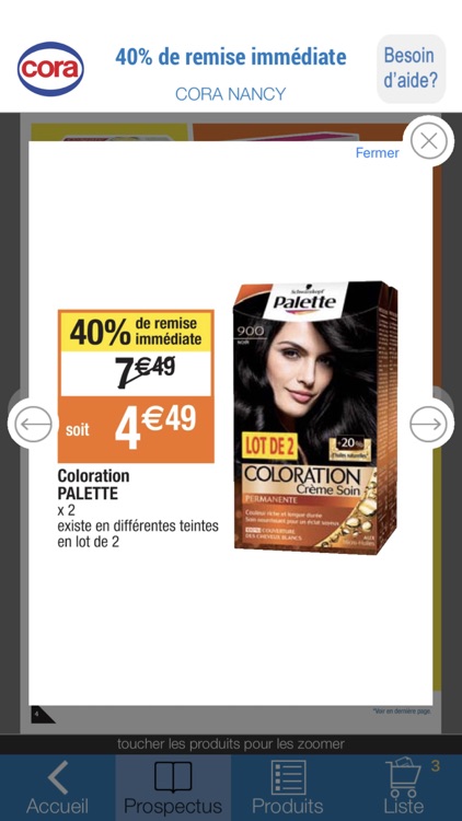 Cora, mes courses & prospectus