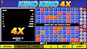 Keno Keno 4X screenshot