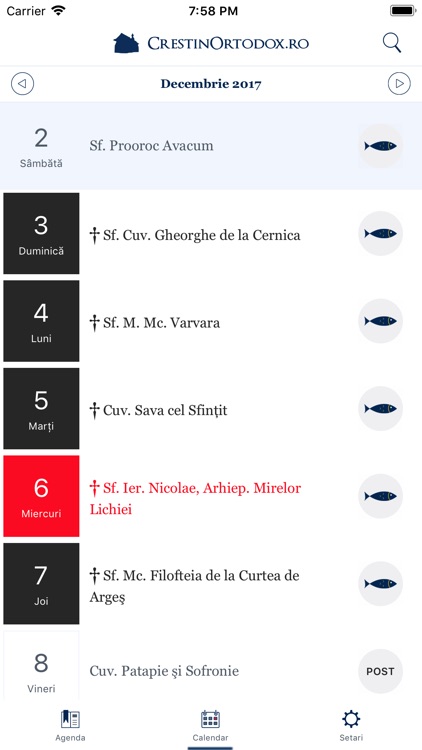 Calendar Ortodox