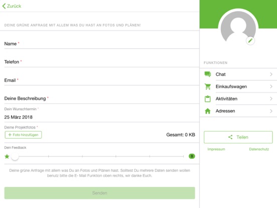 gartentyp iPad screenshot