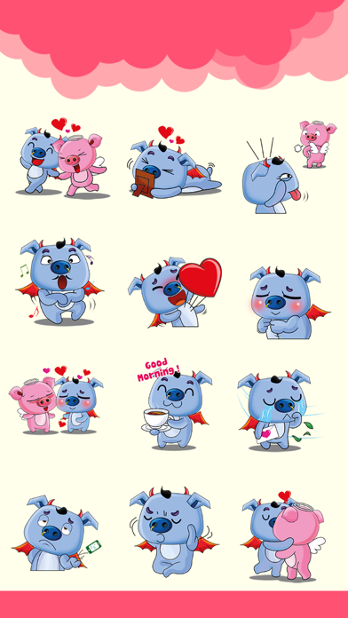 Screenshot #3 pour Love Couple Pig Cute Sticker