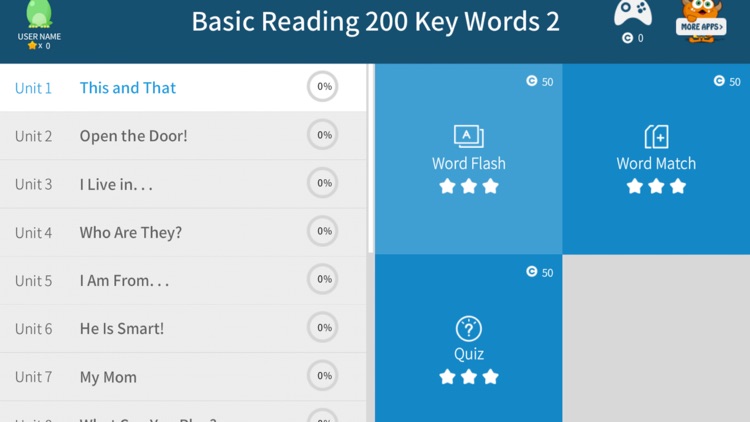 Basic Reading 200 Key Words 2 screenshot-4