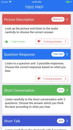 TOEIC Sample Tests screenshot 1