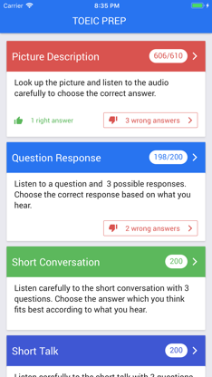 TOEIC Sample Tests screenshot 1