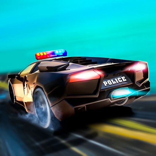 3D City Crime Police Car Drift Racer Icon