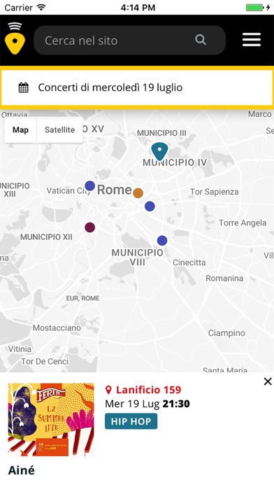 Screenshot #3 pour Concerti a Roma - Eventi, serate, band, locali...
