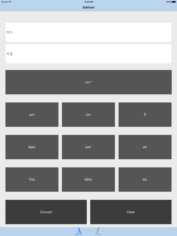 Screenshot #6 pour Spectroscopic Unit Converter