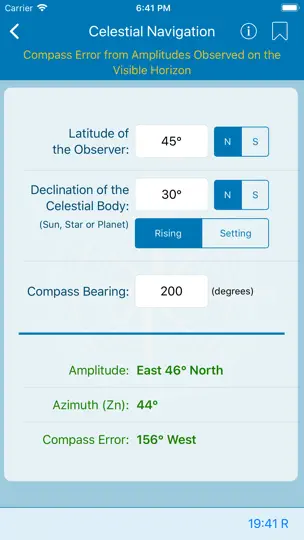 Captura de pantalla de Nautical Calculator en iPhone 1