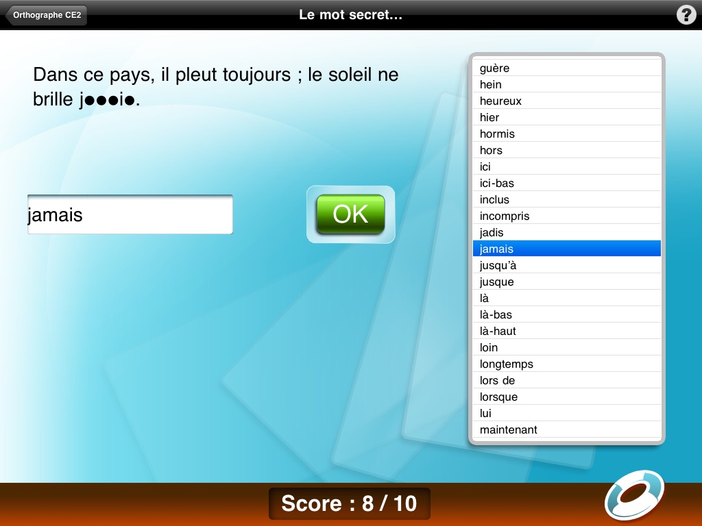 Orthographe CE2 screenshot 3