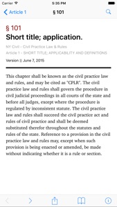 New York Civil Practice Law and Rules (LawStack) screenshot #2 for iPhone