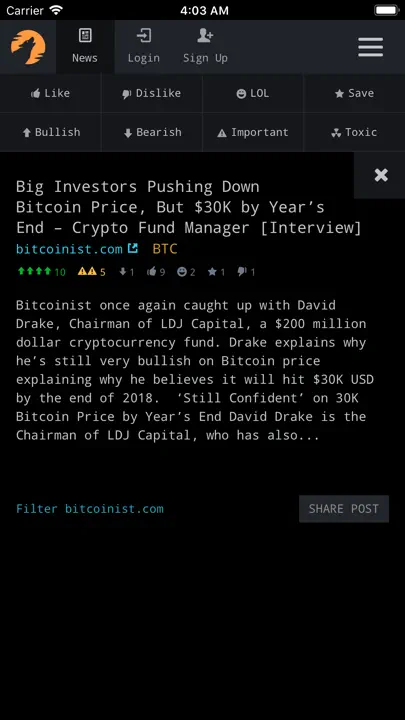 CryptoPanic: Screenshot 3 von 3
