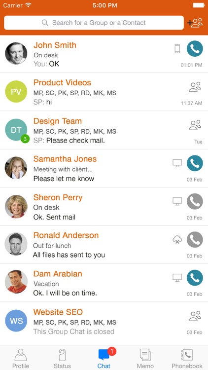 Indian Food Company Chat App