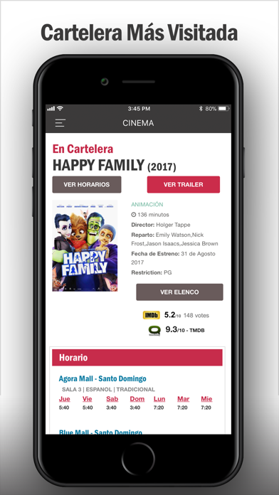 Cartelera RD iPhone screenshot 3 - Entertainment app