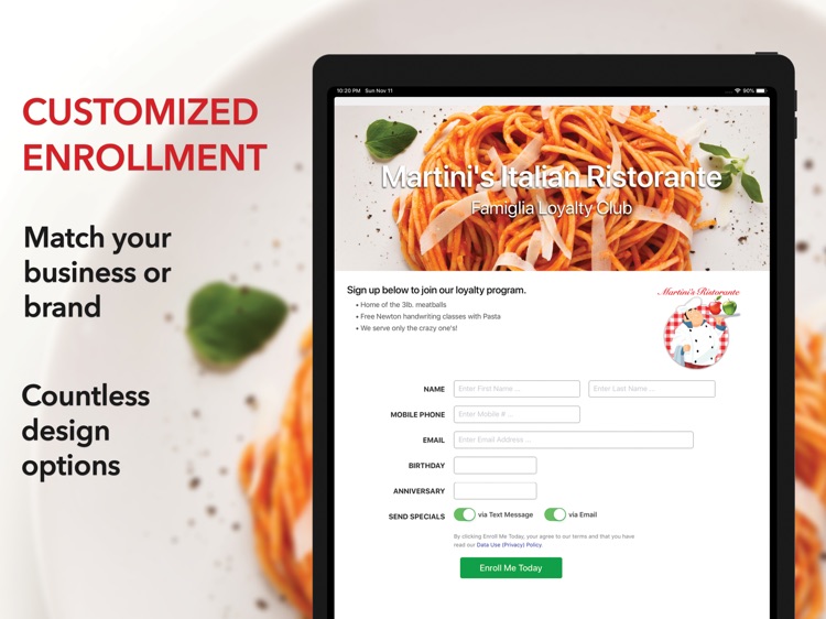 F4 Loyalty Enrollment App