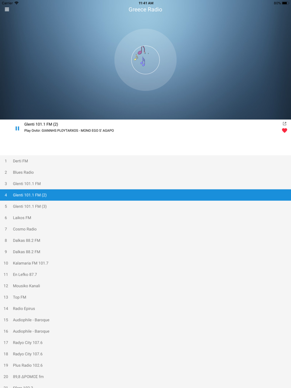 Greece Radio Station: Greek FM iPad screenshot