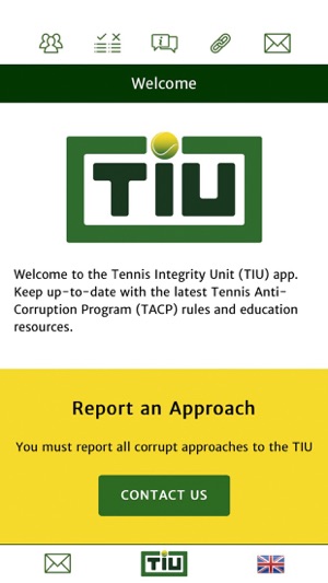 Tennis Integrity Unit App