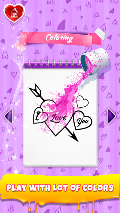 Valentine Coloring Diary screenshot 4