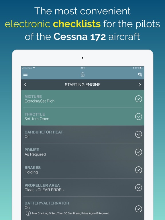 C172 Checklist & Scratchpad iPad screenshot 1 - Productivity app