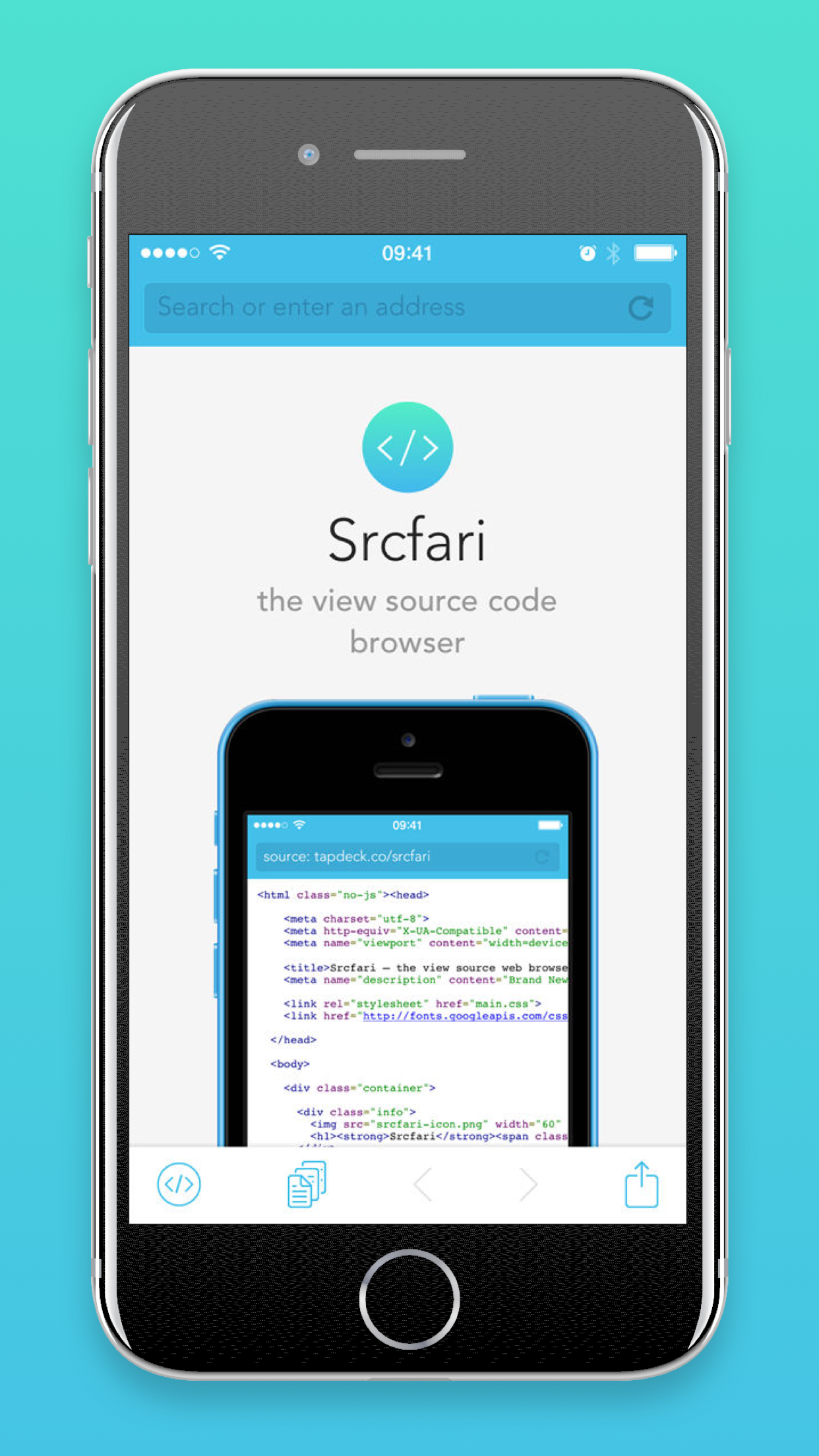 Srcfari: view html source code