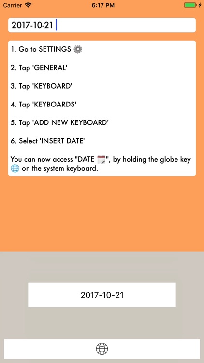 Insert Date – Keyboard