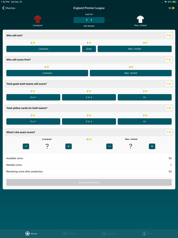 Screenshot #6 pour Long Shot: Football Prediction