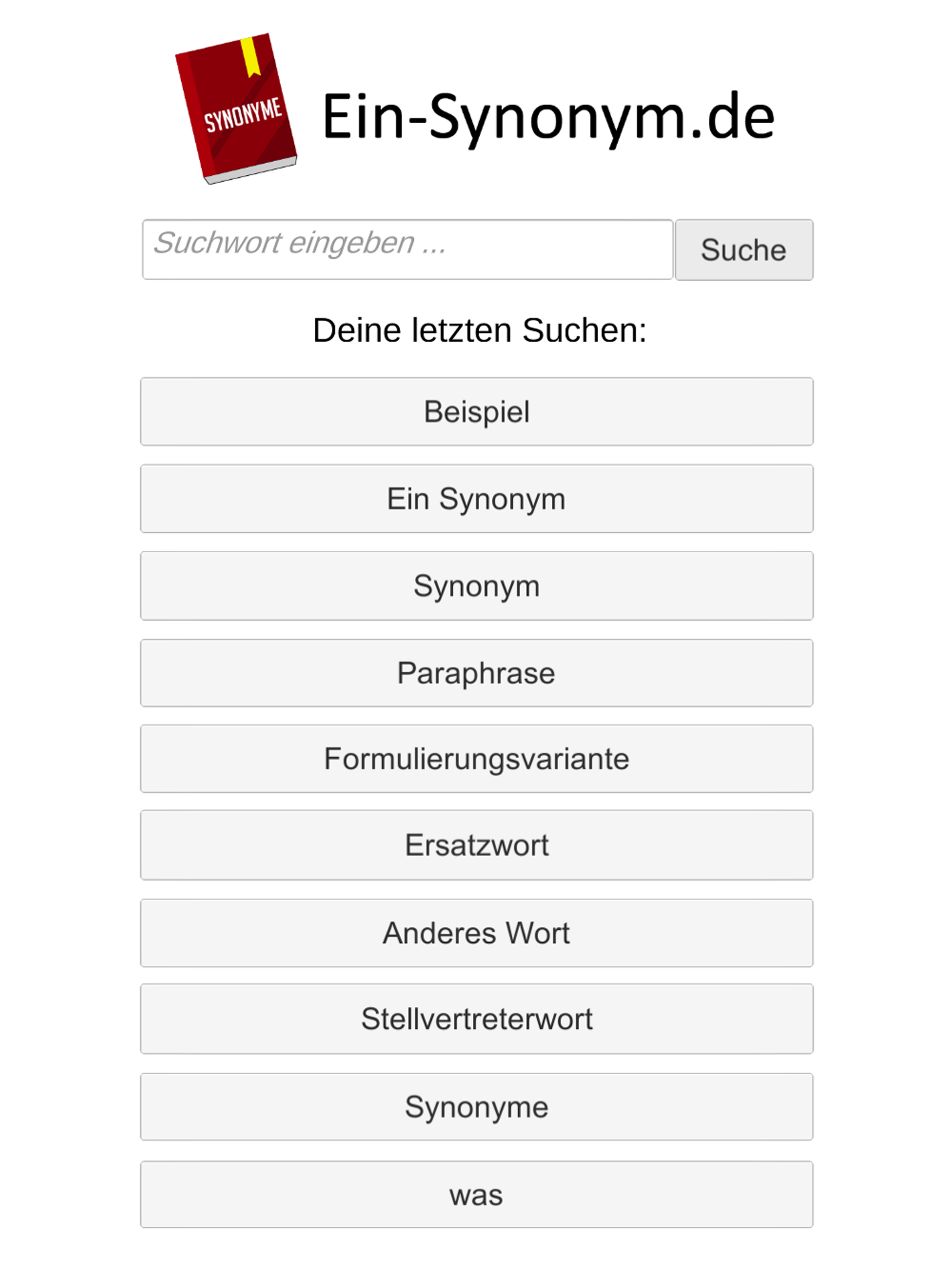 Ein-Synonym.de - Wörterbuch