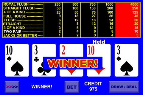 Video Poker HD screenshot 2