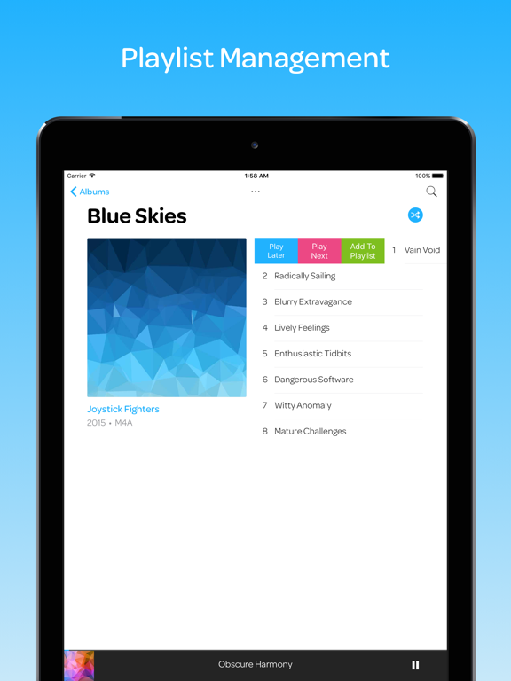 Screenshot #6 pour Glider Music Player