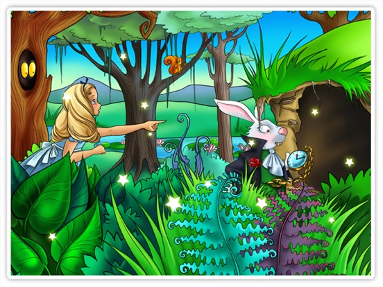 Alice in Wonderland Book iPad app afbeelding 5
