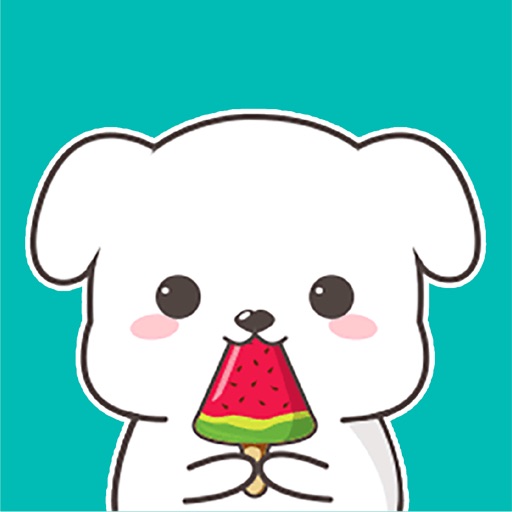 Chubby Puppy Animated Stickers Download