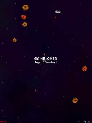 Asteroidy, game for IOS