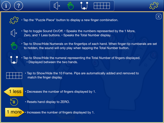 Finger Glove COUNTING iPad screenshot