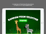 random team selector starter iPad Captures Décran 1