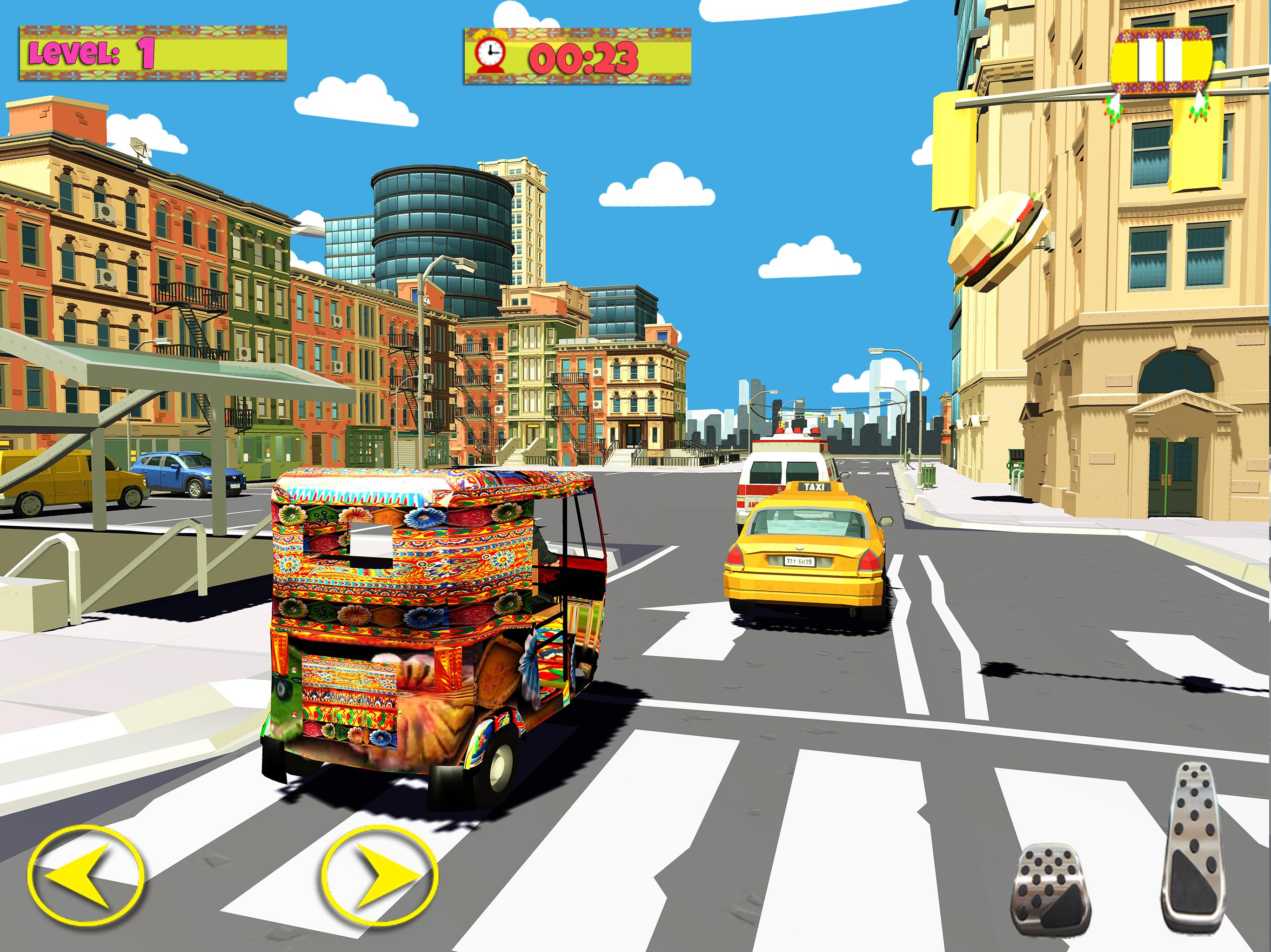 3 Wheeler City Taxi Tuk Tuk 3D