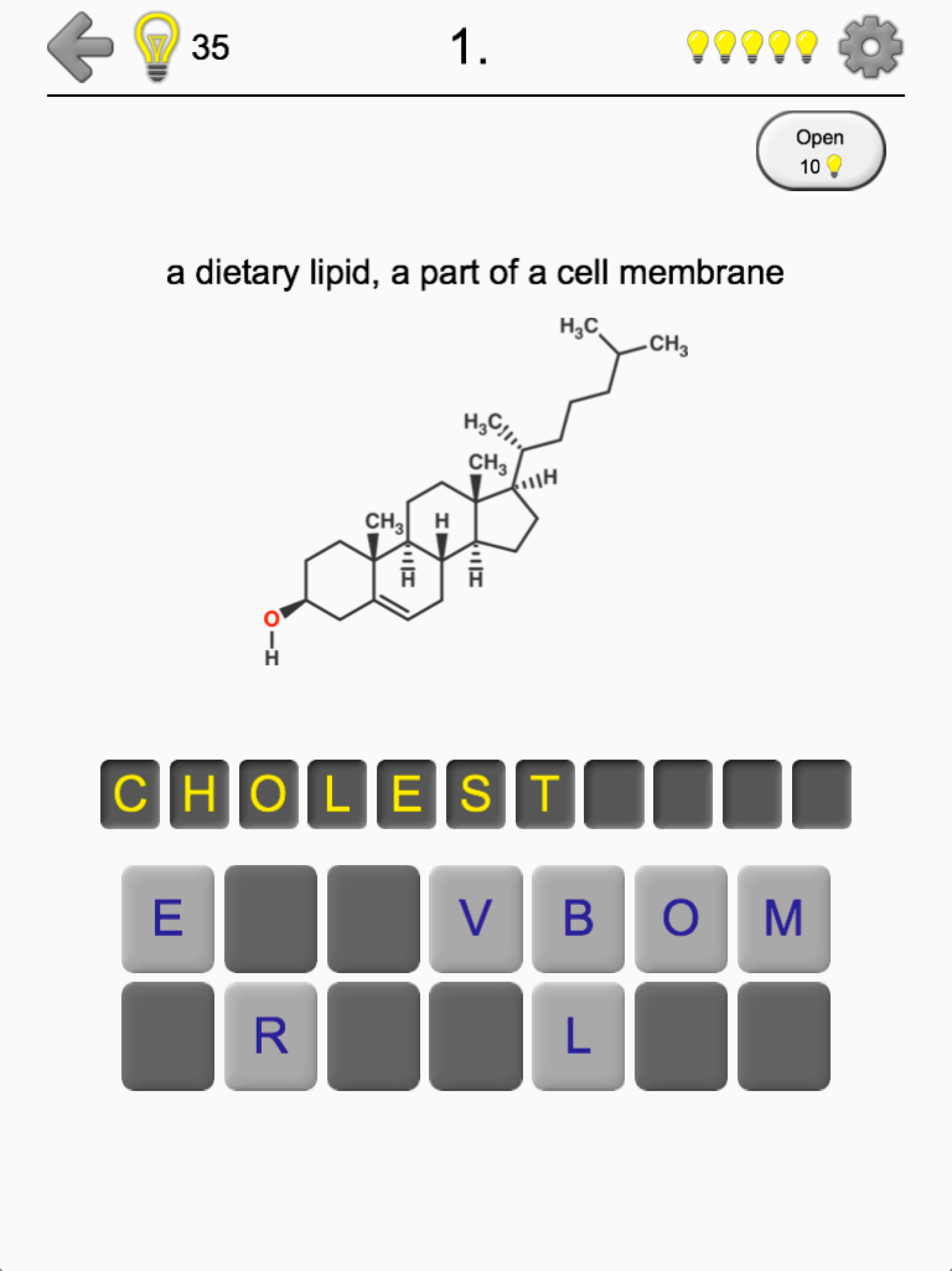 Steroids - Chemical Formulas