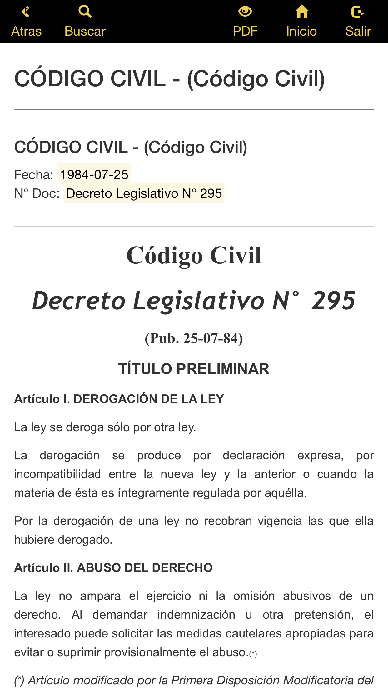 Legales Código Civil