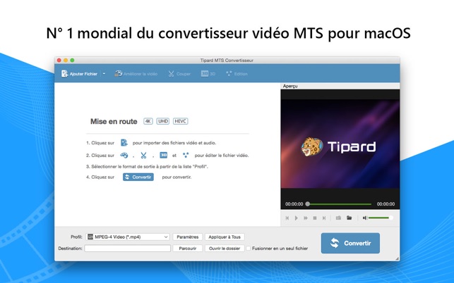 Tipard MTS Convertisseur-MP4 dans le Mac App Store
