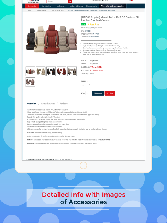 Autofurnish iPad screenshot 5 - Shopping app