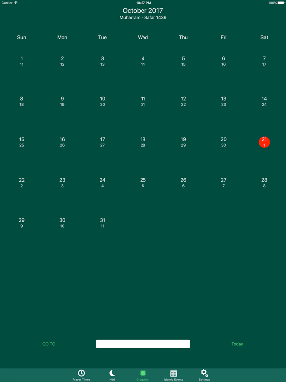 Fatimid Cal iPad screenshot 3 - Utilities app