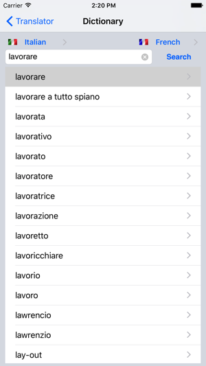 Dizionario Italiano/Francese