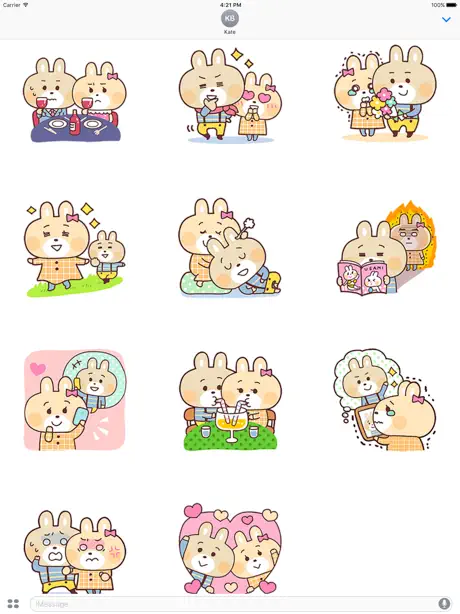 Cute Rabbit Love Animated