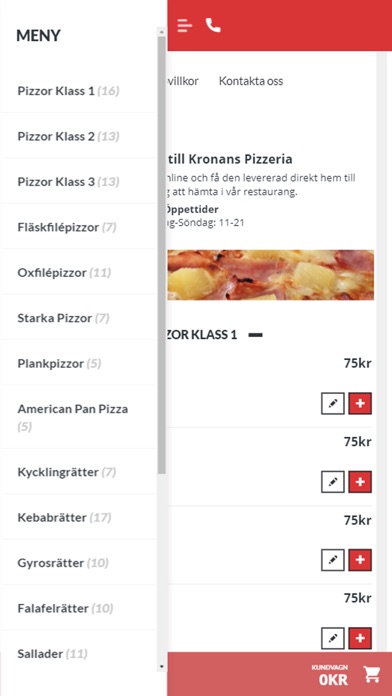 Kronans pizzeria i Köping screenshot 2