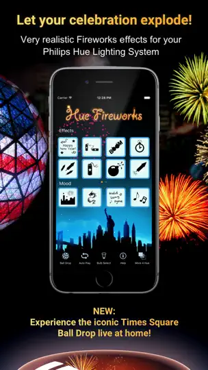 Captura de pantalla de Hue Fireworks For Philips Hue en iPhone 1
