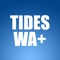 Shows tide times, first/last light times, sunrise/sunset times, moon phases, and heights for over 430 locations