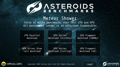 Screenshot #1 pour Meteor Shower Benchmark