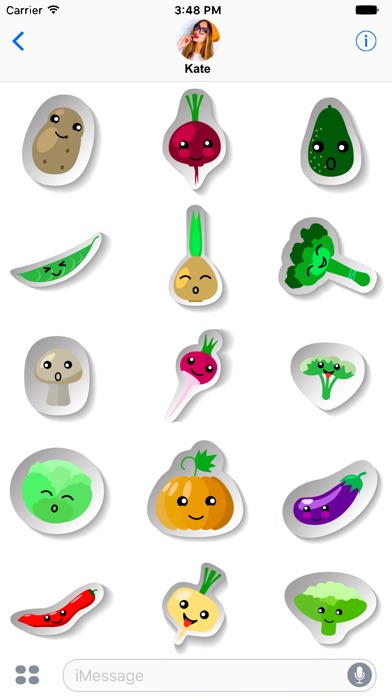 Cute Vegetables Stickers screenshot 2