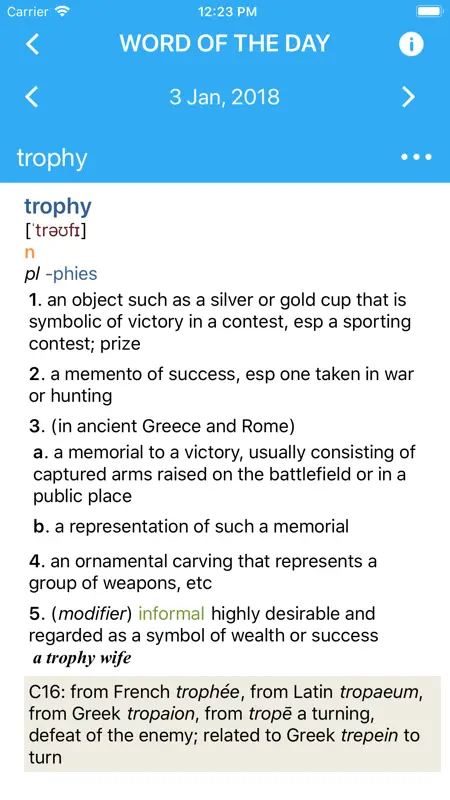 Collins Dictionary & Thesaurus screenshot 1 of 5